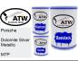 Preview: Porsche, Dolomite Silver Metallic, M7P: 500ml Lackdose + 500ml Klarlack + 250ml Härter - Set, von ATW Autoteile West.